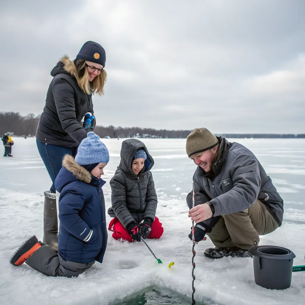 Family Ice Fishing
